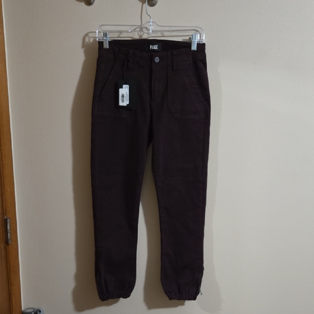 PAIGE Black Chery Jogger Pants